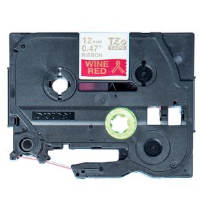 Brother oryginalny taśma do drukarek etykiet Brother TZE RW34 złoty druk czerwony podkład 4m 12mm pruhovana