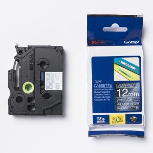 Brother oryginalny taśma do drukarek etykiet Brother TZE PR935 biały druk srebrny podkład laminowane 8m 12mm