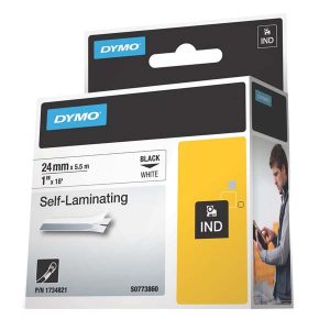 Dymo oryginalny taśma do drukarek etykiet Dymo 1734821 S0773860 czarny druk biały podkład 5.5m 24mm RHINO winylowa samolami