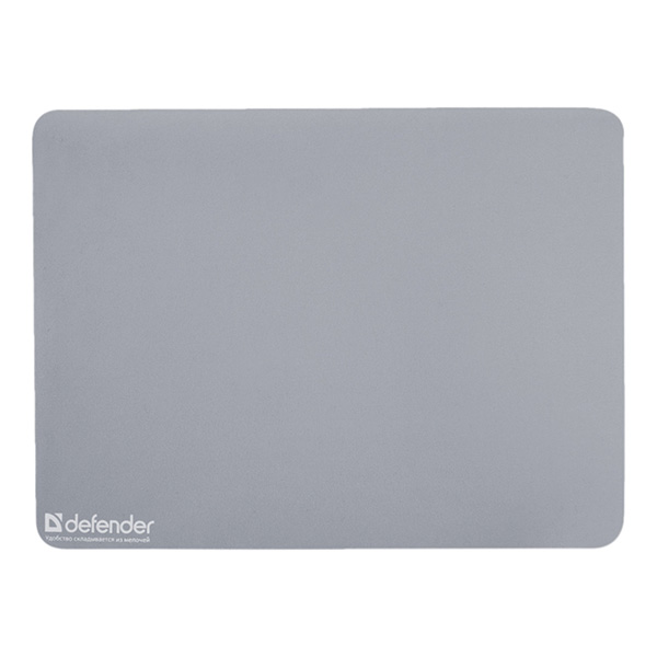 Podkładka pod mysz Mikrofibra + SBR kauczuk styrenowo butadienowy szara 30x22.5cm 1.2mm Defender chusteczka z mikrofibry