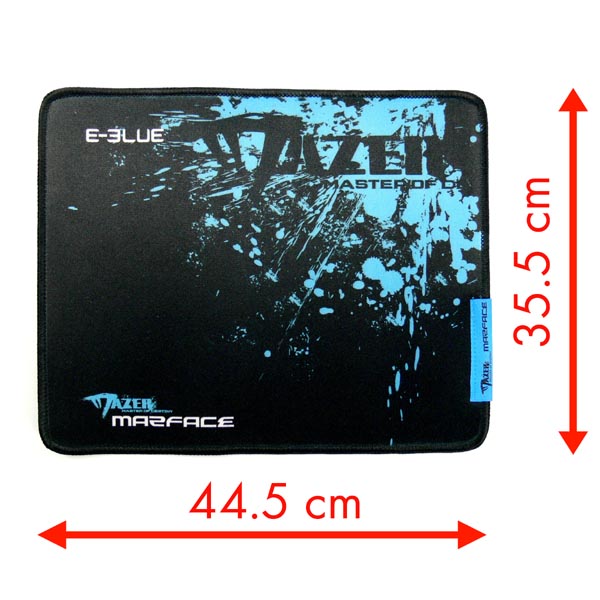 Podkładka pod mysz Mazer Marface L do gry czarno niebieski 44.5x35.5 E blue - obrazek 2