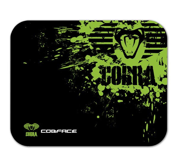 Podkładka pod mysz Cobra S do gry czarno zielona 28x22.5cm E blue