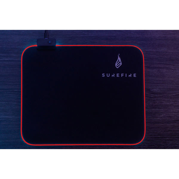 Podkładka pod mysz Silent Flight RGB do gry czarna 320 x 260 x 3 mm 3 mm Surefire - obrazek 5