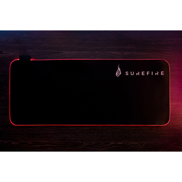 Podkładka pod mysz Silent Flight RGB do gry czarna 680 x 280 x 3 mm 3 mm Surefire - obrazek 2