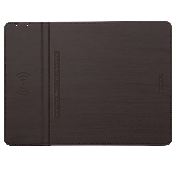Podkładka pod mysz auraPad 2 Antypoślizgowe brązowa 23x25 cm 2.5 mm Promate z ładowarką indukcyjną