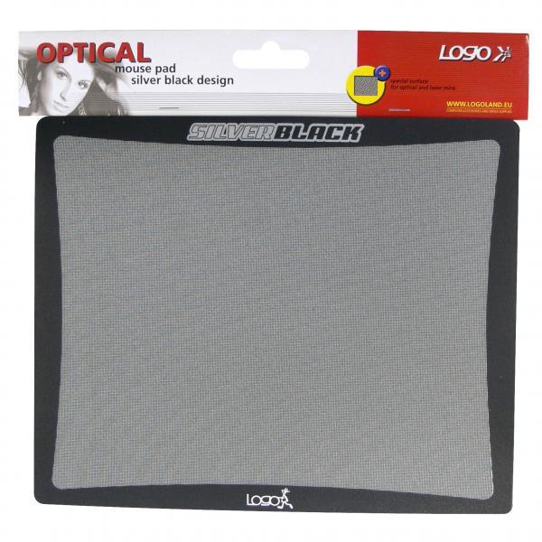 Podkładka pod mysz SilverBlack Z folii polipropylenowej czarno srebrna Logo pod optyczne i laserowe myszy