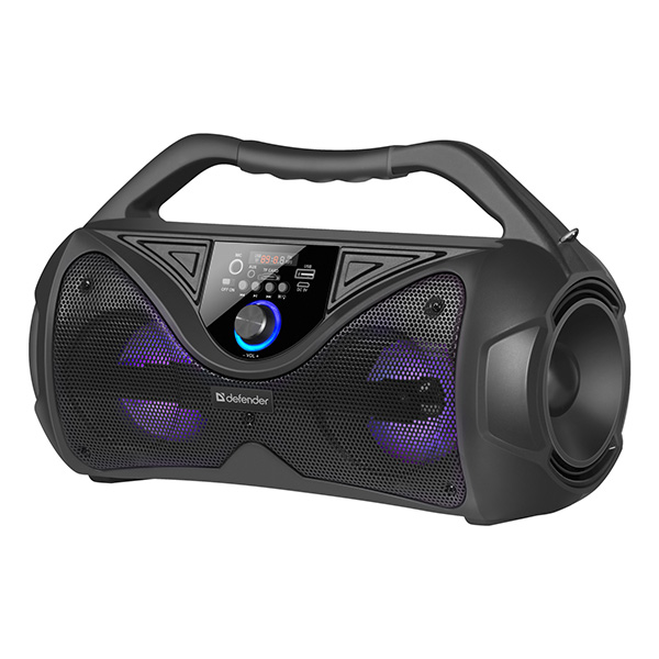 Defender głośnik G108 Li Ion 2.0 20W czarny regulacja głośności LED BT 5.0 z wyświetlaczem i pilotem 60Hz20kHz - obrazek 4