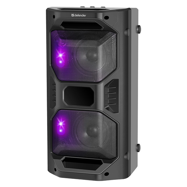 Defender głośnik Rage Li Ion 2.0 50W czarny regulacja głośności LED BT 5.0 TWS pilot w zestawie 45Hz22kHz - obrazek 2