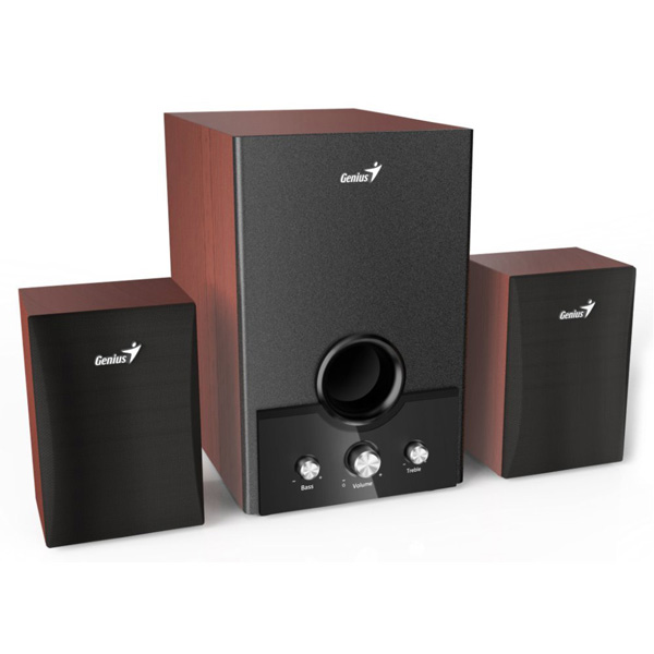 Genius głośniki SW HF 2.1 1700 v2 2.1 45W brązowo czarny regulacja głośności 35 mm jack 50Hz20kHz - obrazek 2