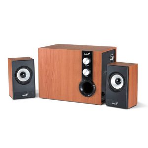 Genius głośniki SW HF 2.1 1205 v2 2.1 36W brązowo czarny regulacja głośności drewniane Subwoofer