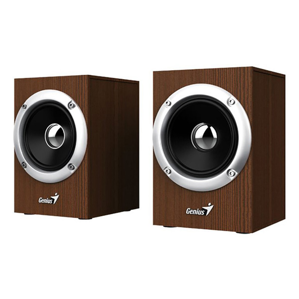 Genius głośniki SP HF280 2.0 6W brązowe regulacja głośności 35 mm jack USB 100Hz20kHz - obrazek 3