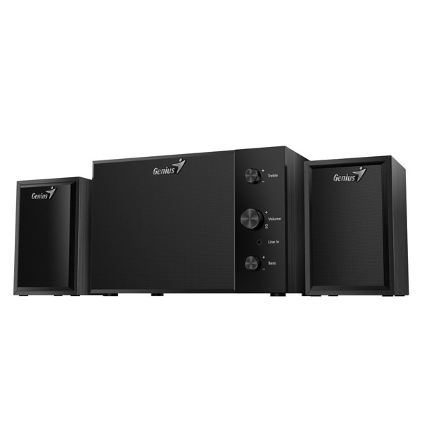 Genius głośniki SW 2.1 350 2.1 15W czarne kontroler kontrola tonow niskich i wysokich 35 mm jack 40Hz20kHz - obrazek 2