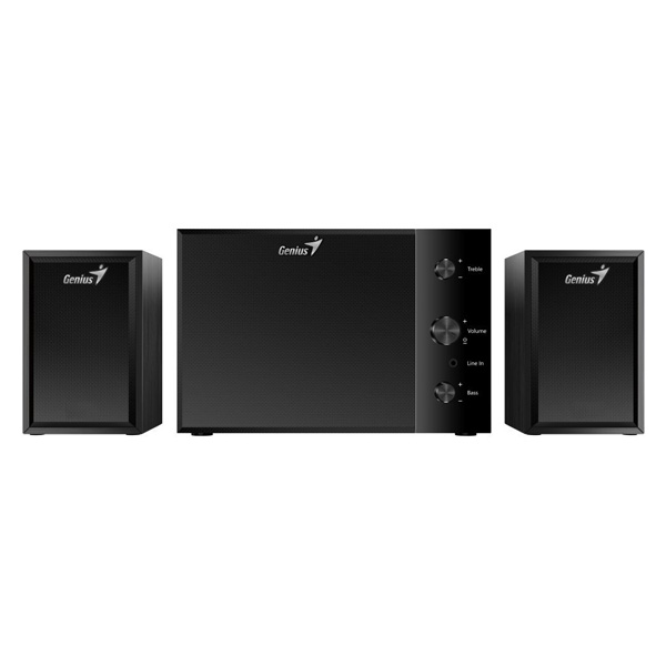 Genius głośniki SW 2.1 350 2.1 15W czarne kontroler kontrola tonow niskich i wysokich 35 mm jack 40Hz20kHz - obrazek 3
