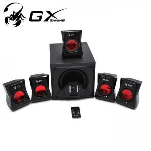 Genius głośniki GX Gaming SW G5.1 3500 5.1 80W czerwono czarna zdalne sterowanie