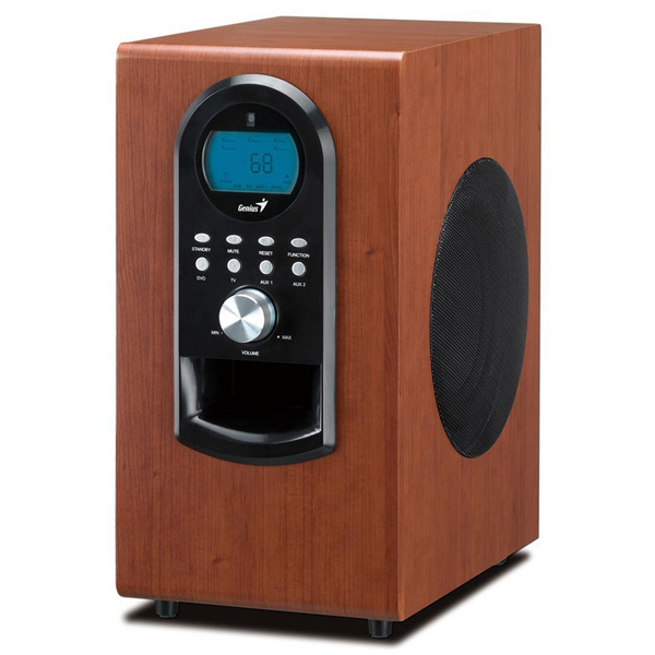 Genius głośniki SW HF 5.1 6000 v2 5.1 200W brązowo czarny zdalne sterowanie kino domowe 35 mm jack 40Hz20kHz - obrazek 2