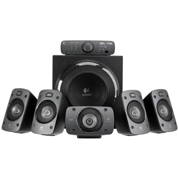 Logitech głośniki Z906 Digital 5.1 500W czarne zdalne sterowanie silne basy Subwoofer 165W
