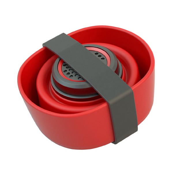 YZSY Głośnik bluetooth SALI 1.0 3W czerwony regulacja głośności składany wodoodporny - obrazek 2