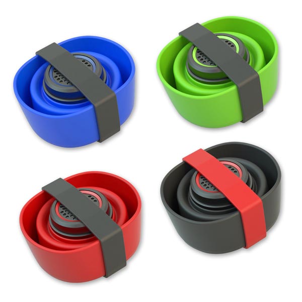 YZSY Głośnik bluetooth SALI 1.0 3W czerwony regulacja głośności składany wodoodporny - obrazek 6