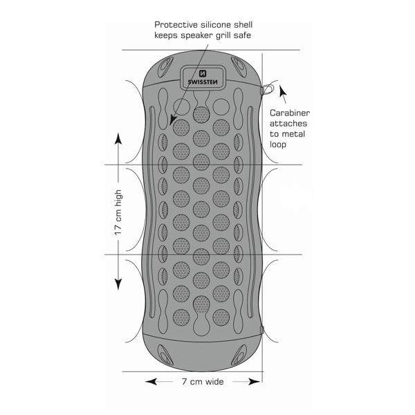 SWISSTEN Głośnik bluetooth X BOOM 10W czarny regulacja głośności odporność na wodę IPX5 - obrazek 2