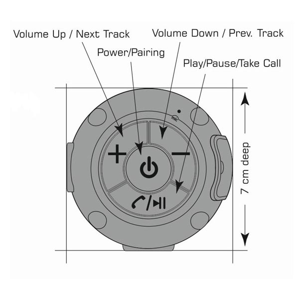 SWISSTEN Głośnik bluetooth X BOOM 10W czerwony regulacja głośności odporność na wodę IPX5 - obrazek 3