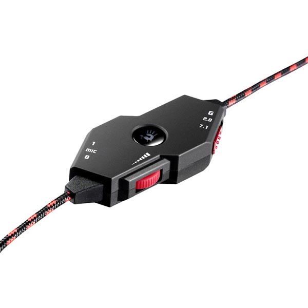 A4Tech G501 słuchawki z mikrofonem regulacja głośności czarna 7.1 virtual słuchawki USB - obrazek 3