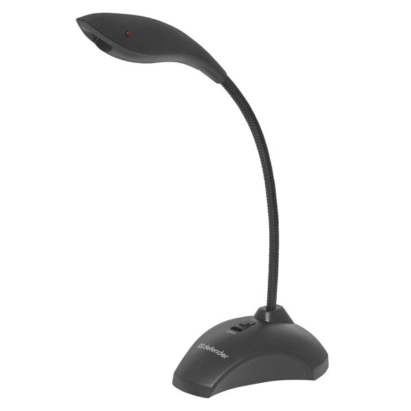 Defender komputerowy mikrofon MIC 115 bez regulacji głośności czarny na biurkowy