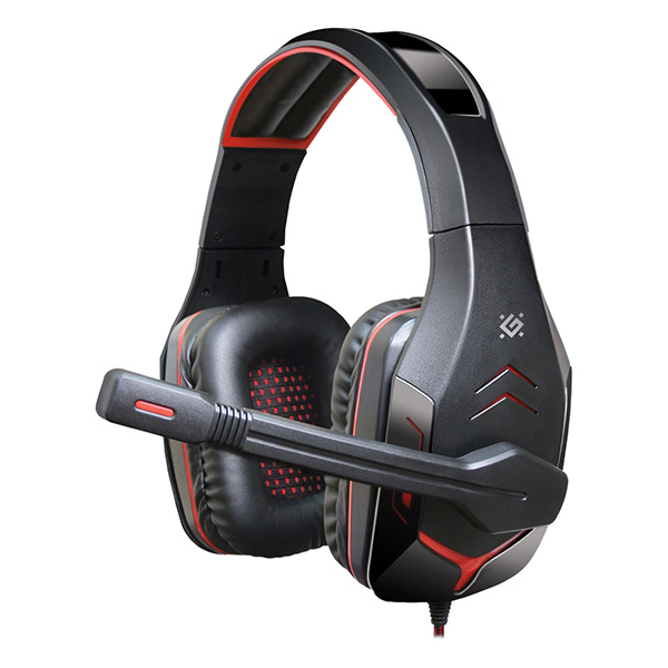 Defender Excidium Gaming Headset słuchawki z mikrofonem regulacja głośności czarna 2.0 50 mm przetworniki typ 2x 3.5 mm jack