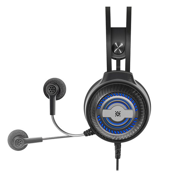 Defender Stellar Gaming Headset słuchawki z mikrofonem regulacja głośności czarna 2.0 50 mm przetworniki typ 2x 3.5 mm jack - obrazek 3