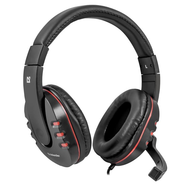 Defender Warhead G 160 Gaming Headset słuchawki z mikrofonem regulacja głośności czarna 2x 3.5 mm jack - obrazek 2