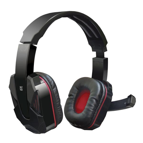 Defender Warhead G 260 słuchawki z mikrofonem regulacja głośności czarno czerwona słuchawki 2x 3.5 mm jack