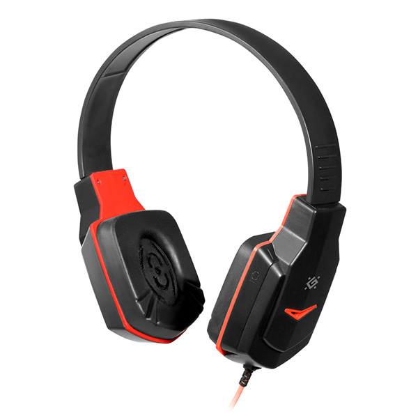 Defender Warhead G 320 Gaming Headset słuchawki z mikrofonem regulacja głośności czarno czerwona 2.0 2x 3.5 mm jack - obrazek 2