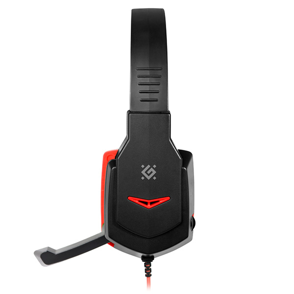 Defender Warhead G 320 Gaming Headset słuchawki z mikrofonem regulacja głośności czarno czerwona 2.0 2x 3.5 mm jack - obrazek 3