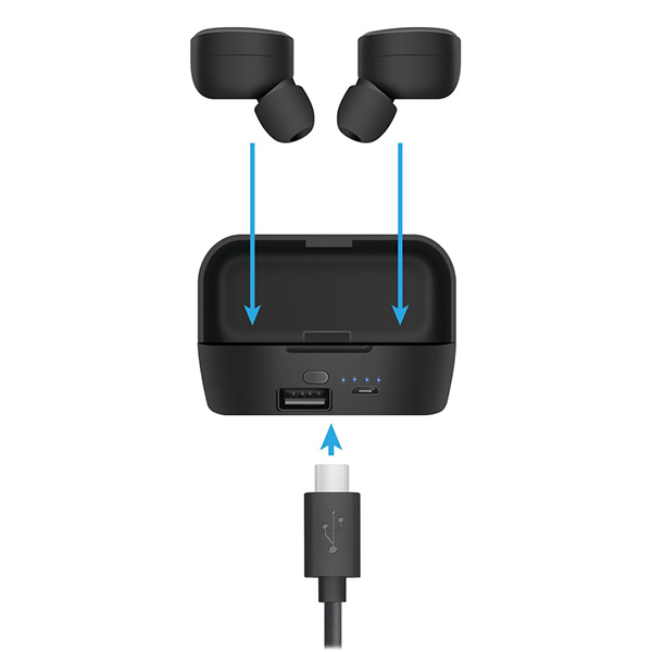 Defender Twins 639 słuchawki z mikrofonem bez regulacji głośności na przewodzie czarna douszne BT 5.0 TWS etui z ładowarką - obrazek 6