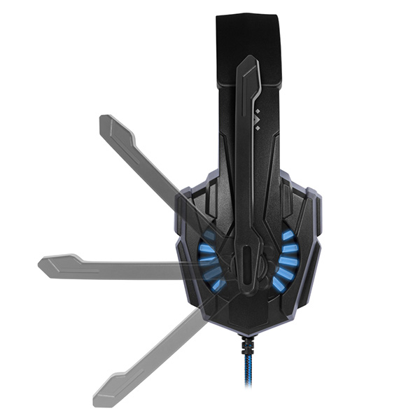 Defender Warhead G 390 LED Gaming Headset słuchawki z mikrofonem regulacja głośności czarno niebieski 2.0 40 mm przetworniki - obrazek 3