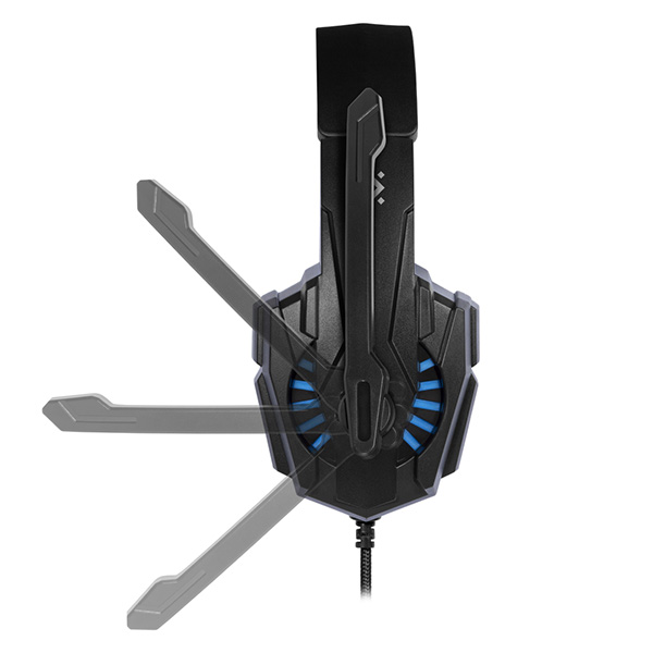 Defender Warhead G 390 Gaming Headset słuchawki z mikrofonem regulacja głośności czarno niebieski 2.0 40 mm przetworniki typ - obrazek 3