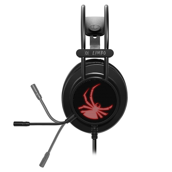 Defender Limbo Gaming Headset słuchawki z mikrofonem regulacja głośności czarna 7.1 virtual 50 mm przetworniki typ USB - obrazek 3