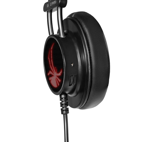 Defender Limbo Gaming Headset słuchawki z mikrofonem regulacja głośności czarna 7.1 virtual 50 mm przetworniki typ USB - obrazek 5