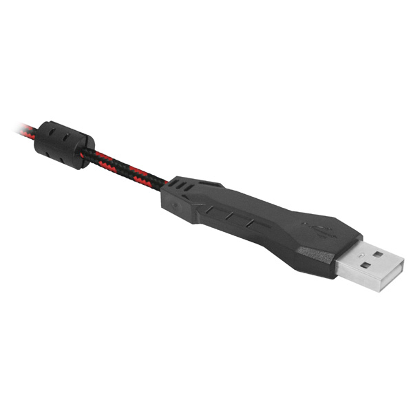 Defender Warhead G 450 słuchawki z mikrofonem regulacja głośności czarno czerwona słuchawki zamknięte podświetlane USB - obrazek 6