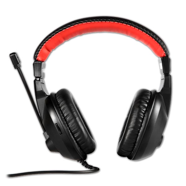 E blue Conqueror I. słuchawki z mikrofonem regulacja głośności czarna 2x 3.5 mm jack - obrazek 2