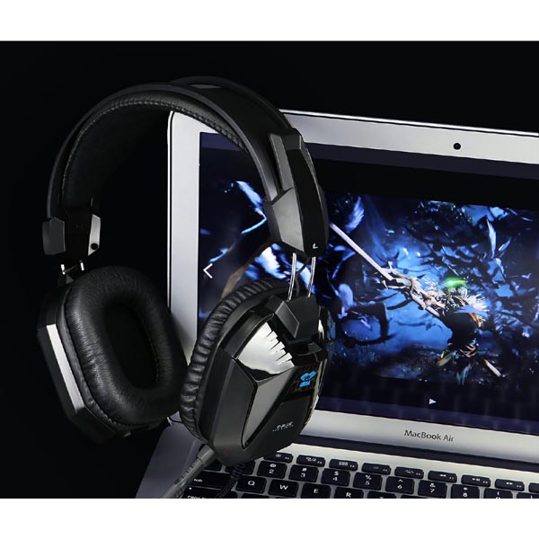 E blue Cobra H 948 Gaming Headset słuchawki z mikrofonem czarna 2x 3.5 mm jack - obrazek 4