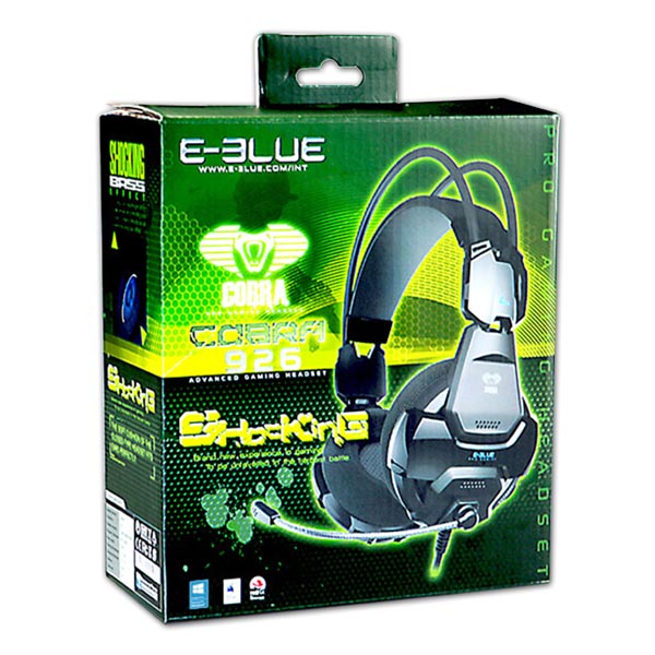 E blue Cobra HS Gaming Headset słuchawki z mikrofonem regulacja głośności czarna 2x 3.5 mm jack - obrazek 5