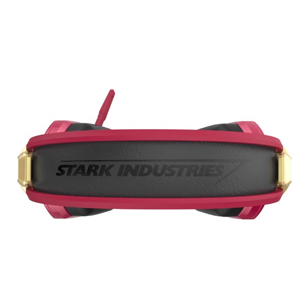 E blue IRON MAN EHS908 Gaming Headset słuchawki z mikrofonem regulacja głośności czerwona 2x 3.5 mm jack + USB - obrazek 6