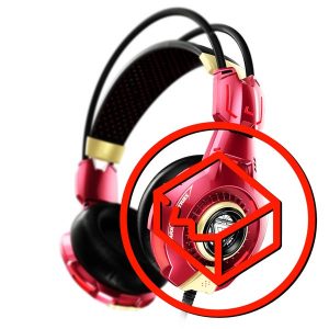 E blue IRON MAN EHS903 Gaming Headset słuchawki z mikrofonem czerwona uszkodzone opakowanie 3.5 mm jack + USB