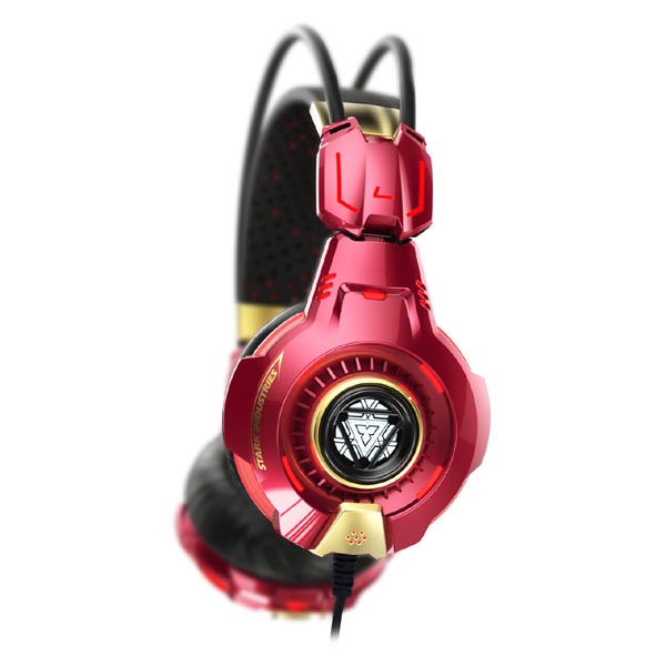 E blue IRON MAN EHS903 Gaming Headset słuchawki z mikrofonem czerwona uszkodzone opakowanie 3.5 mm jack + USB - obrazek 4