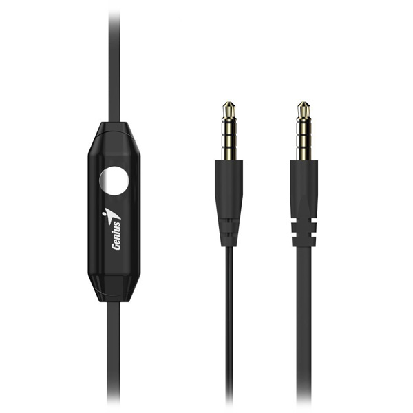 Genius HS M228 słuchawki z mikrofonem bez regulacji głośności na przewodzie czarna 2.0 douszne 3.5 mm jack - obrazek 3