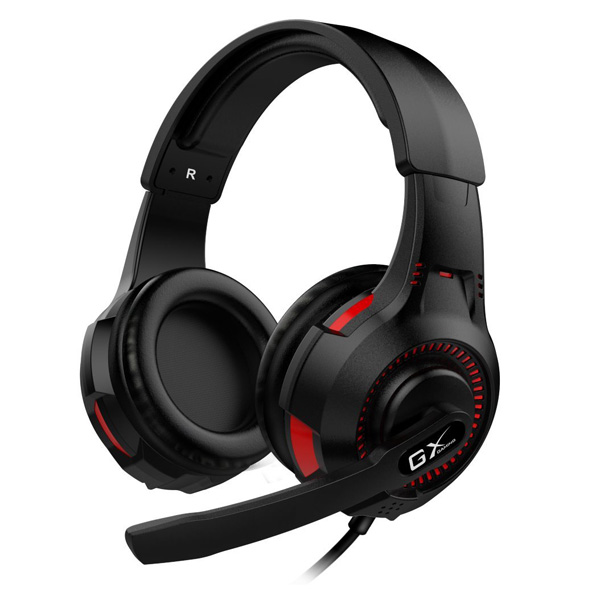 Genius HS G600V słuchawki z mikrofonem regulacja głośności czarna 2.0 słuchawki 40 mm przetworniki typ 2x 3.5 mm jack + USB