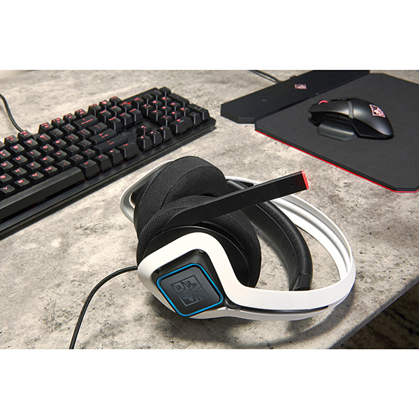 HP Mindframe Prime OMEN słuchawki z mikrofonem regulacja głośności biała 7.1 virtual technologia pasywnego chłodzenia do g - obrazek 7