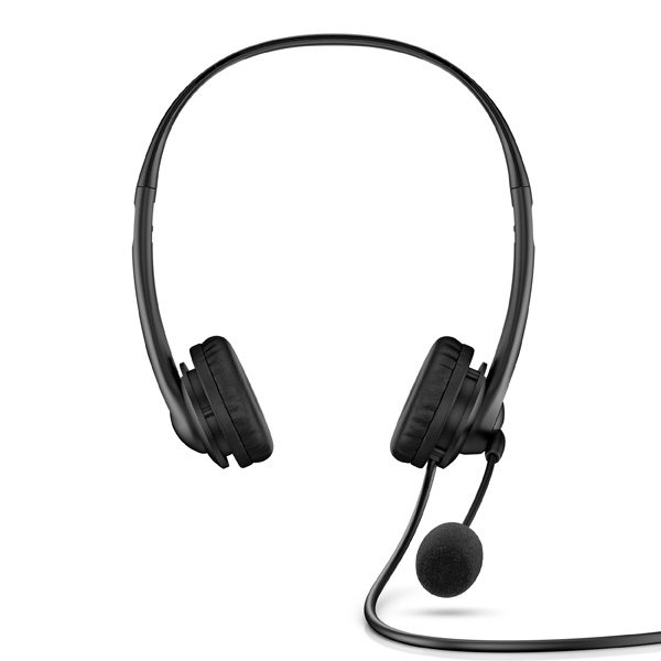 HP 35mm słuchawki z mikrofonem regulacja głośności czarna klasyczna typ 35mm jack - obrazek 4