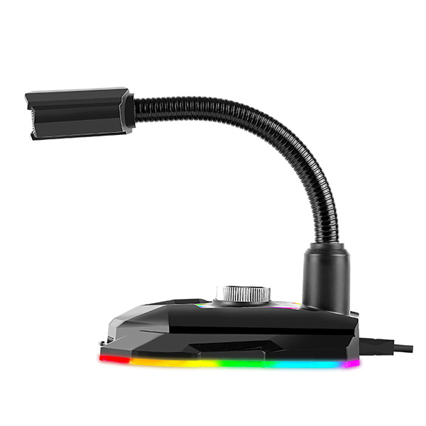 Marvo do gry mikrofon MIC 05 regulacja głosności czarny Rainbow LED uchwyt na telefon - obrazek 3