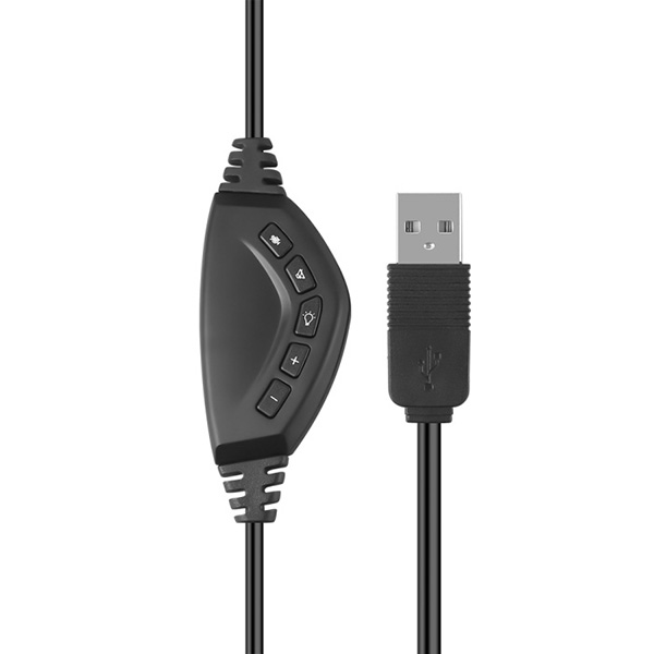 Marvo HG9022 słuchawki z mikrofonem regulacja głośności czarno czerwona 7.1 wirtualne podświetlenie LED typ USB - obrazek 3